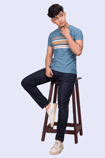 Carolina Gem Auto Stripes Half Sleeve Tees