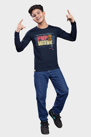 Navy Round Neck Tees Tensile Lycra Edition